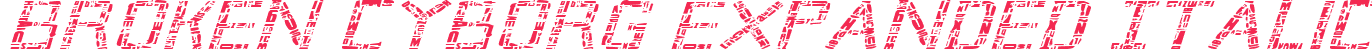 Broken Cyborg Expanded Italic